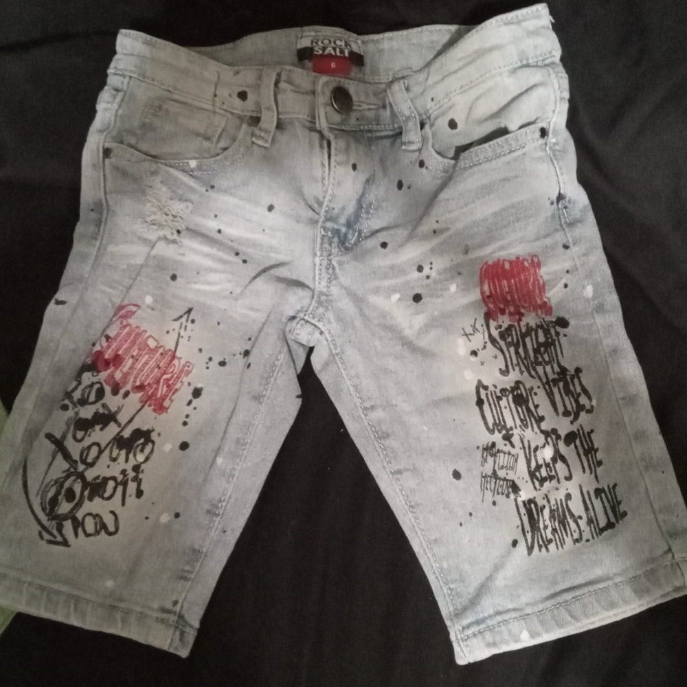 Cool Kids Graphic Denim Shorts